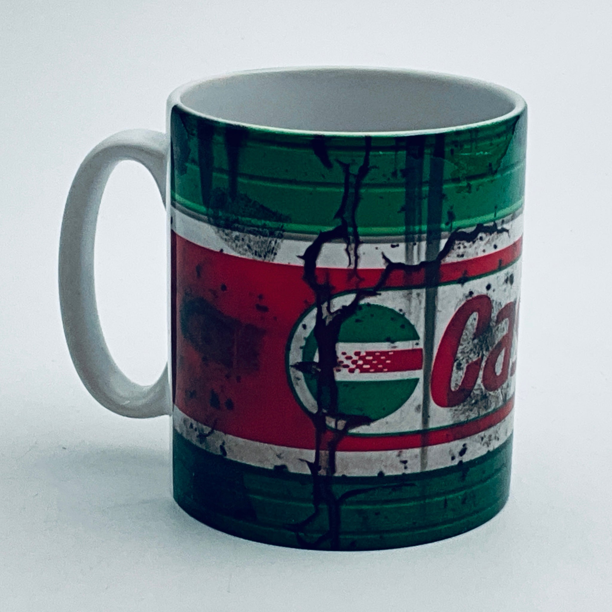 Castrol Inspired Retro/ Vintage Distressed Look Oil Can Mug - 10z Version 6 - Pit-Lane Motorsport