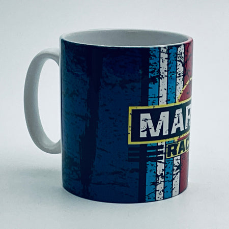Martini inspired Retro/ Vintage Distressed Look Oil Can Mug - 10z - Pit-Lane Motorsport