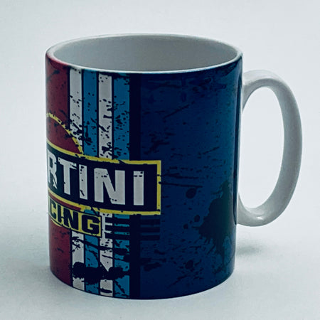Martini inspired Retro/ Vintage Distressed Look Oil Can Mug - 10z - Pit-Lane Motorsport
