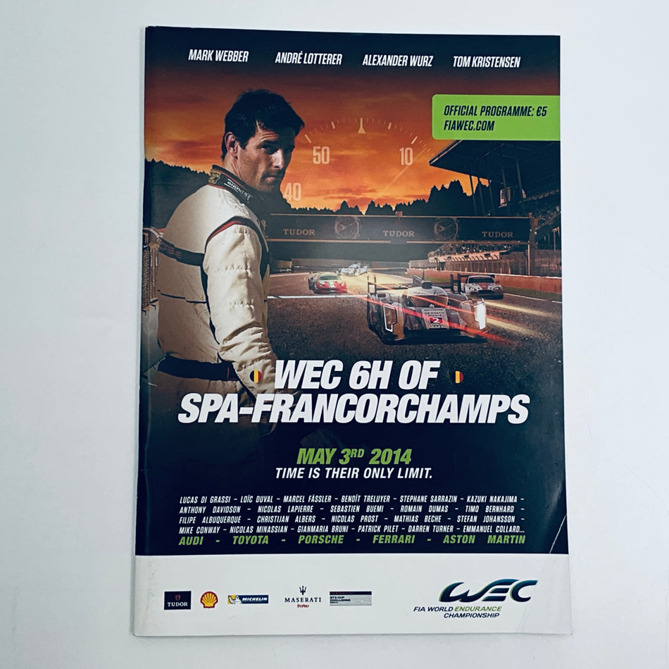 Official Programme WEC World Endurance Championship 6 Hours of Spa-Francorchamps 2014 - Pit-Lane Motorsport