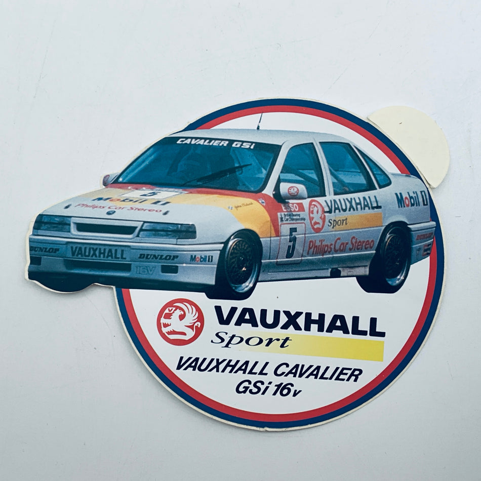 BTCC John Clelland&nbsp; Vauxhall Cavalier GSi 16V Super Touring Car Sticker-Round - Pit-Lane Motorsport