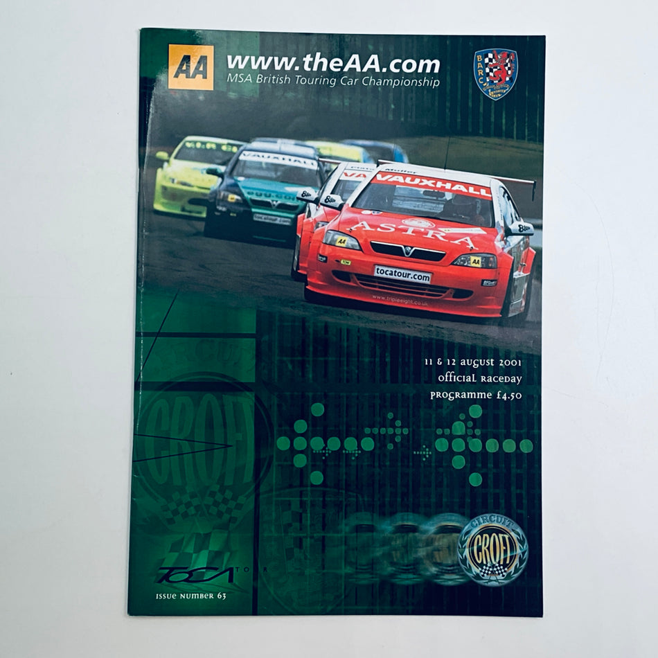 Official Programme AA BTCC Croft Circuit 2001 - Pit-Lane Motorsport
