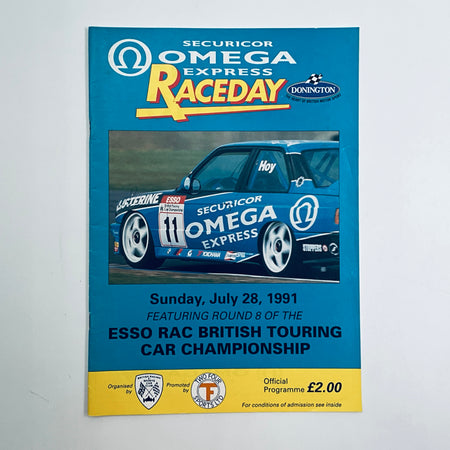 Official Programme  Esso BTCC Donnington Park 1991 - Pit-Lane Motorsport