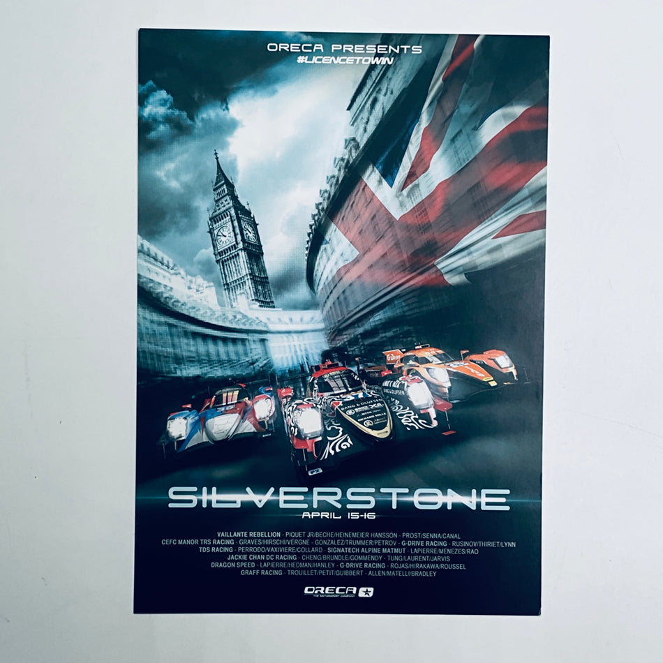 Oreca Motorsport 2017 WEC Season Circuit Event Card Silverstone - Pit-Lane Motorsport