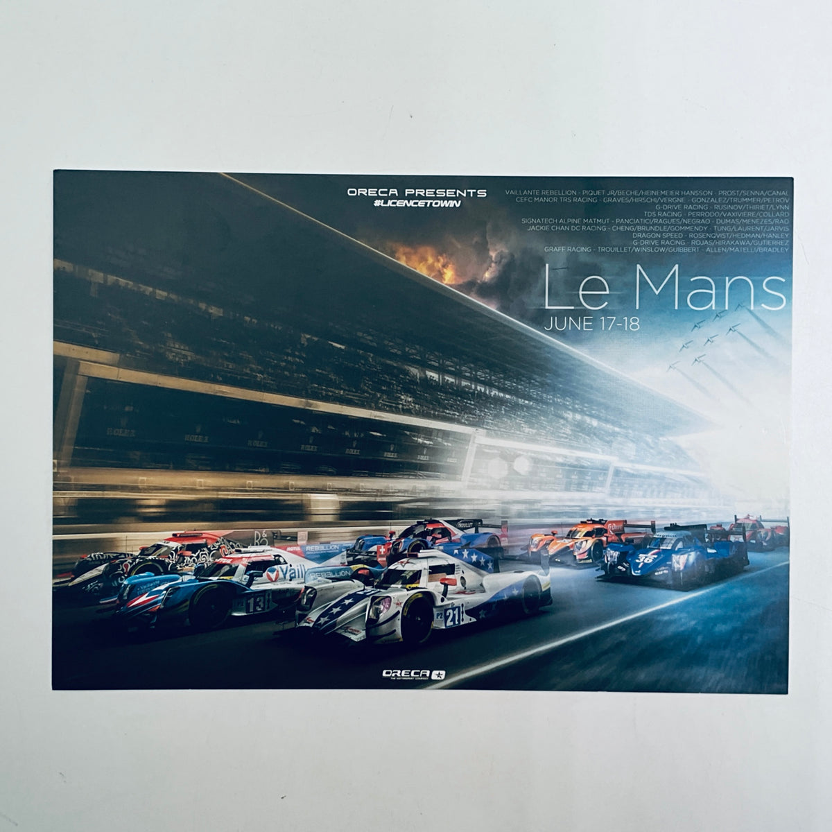 Oreca Motorsport 2017 WEC Season Circuit Event Card Le Mans - Pit-Lane Motorsport