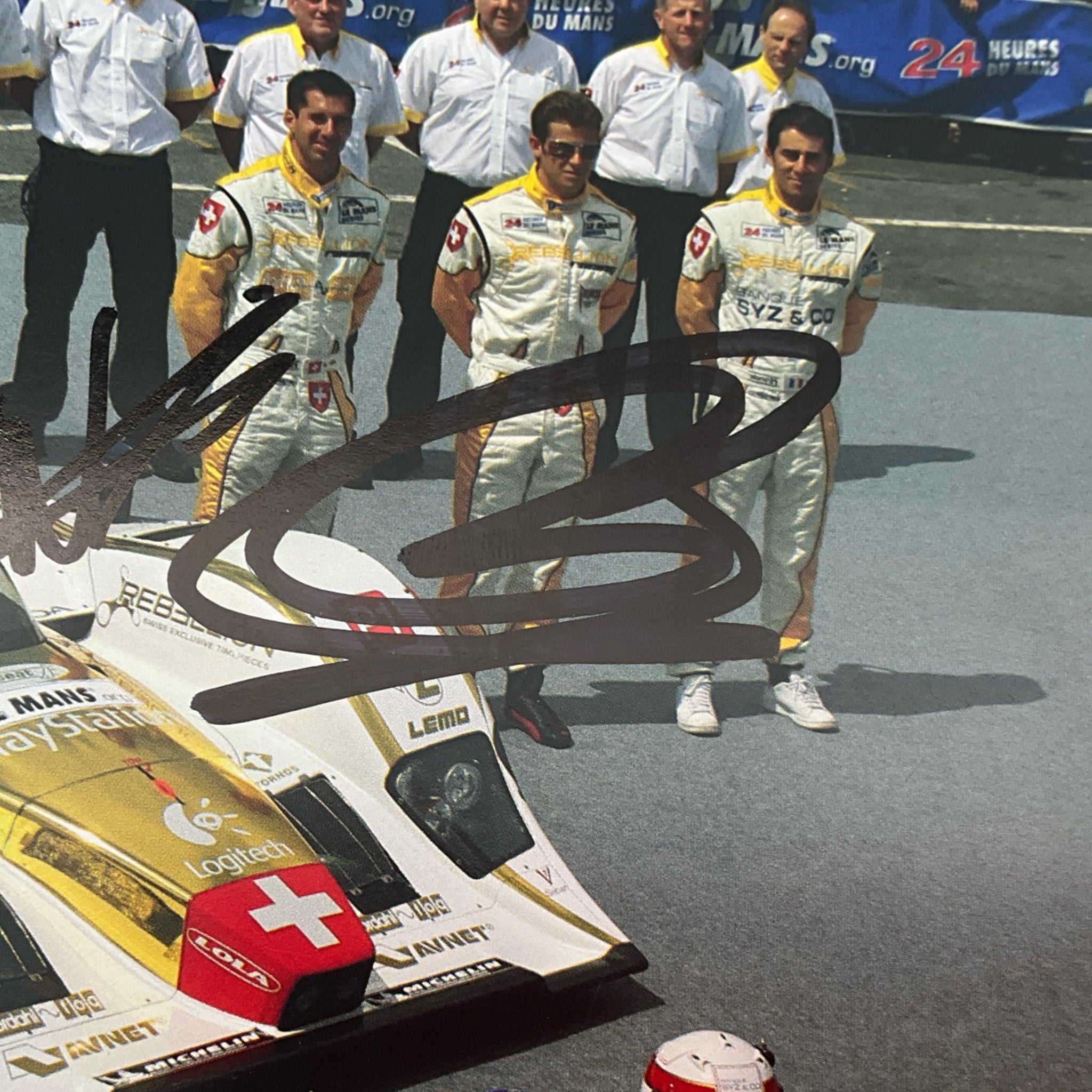 Rebellion Racing 24 Hours Du Mans 2010 Car #12 Promo Card Signed By Nicolas Post &amp; Neel Jarni - Pit-Lane Motorsport
