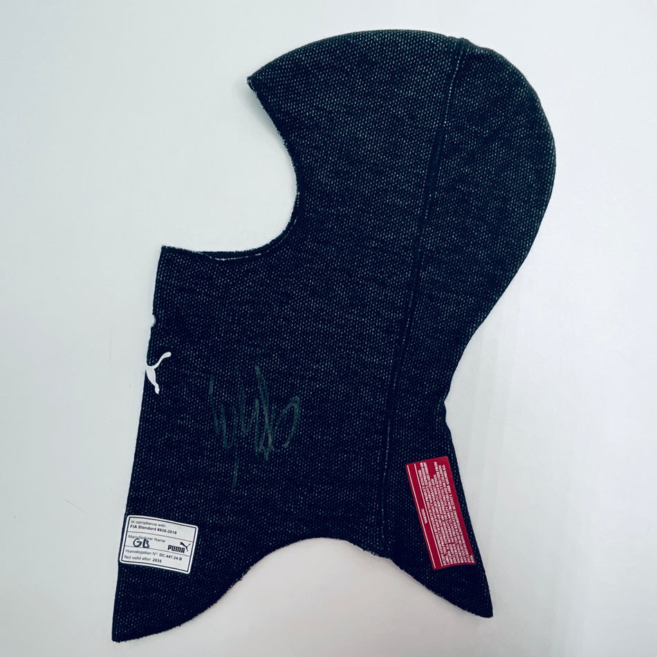 Gabriel Bortoleto Signed 2025 Grand Prix Used Stake F1 Team Kick Sauber Balaclava - Pit-Lane Motorsport