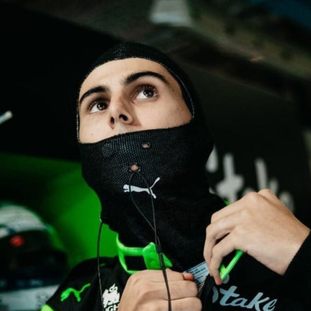 Gabriel Bortoleto Signed 2025 Grand Prix Used Stake F1 Team Kick Sauber Balaclava - Pit-Lane Motorsport