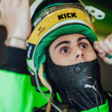 Gabriel Bortoleto Signed 2025 Grand Prix Used Stake F1 Team Kick Sauber Balaclava - Pit-Lane Motorsport