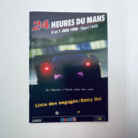 Official ACO Entry List Le Mans 24 Hour Race 1998 - Pit-Lane Motorsport