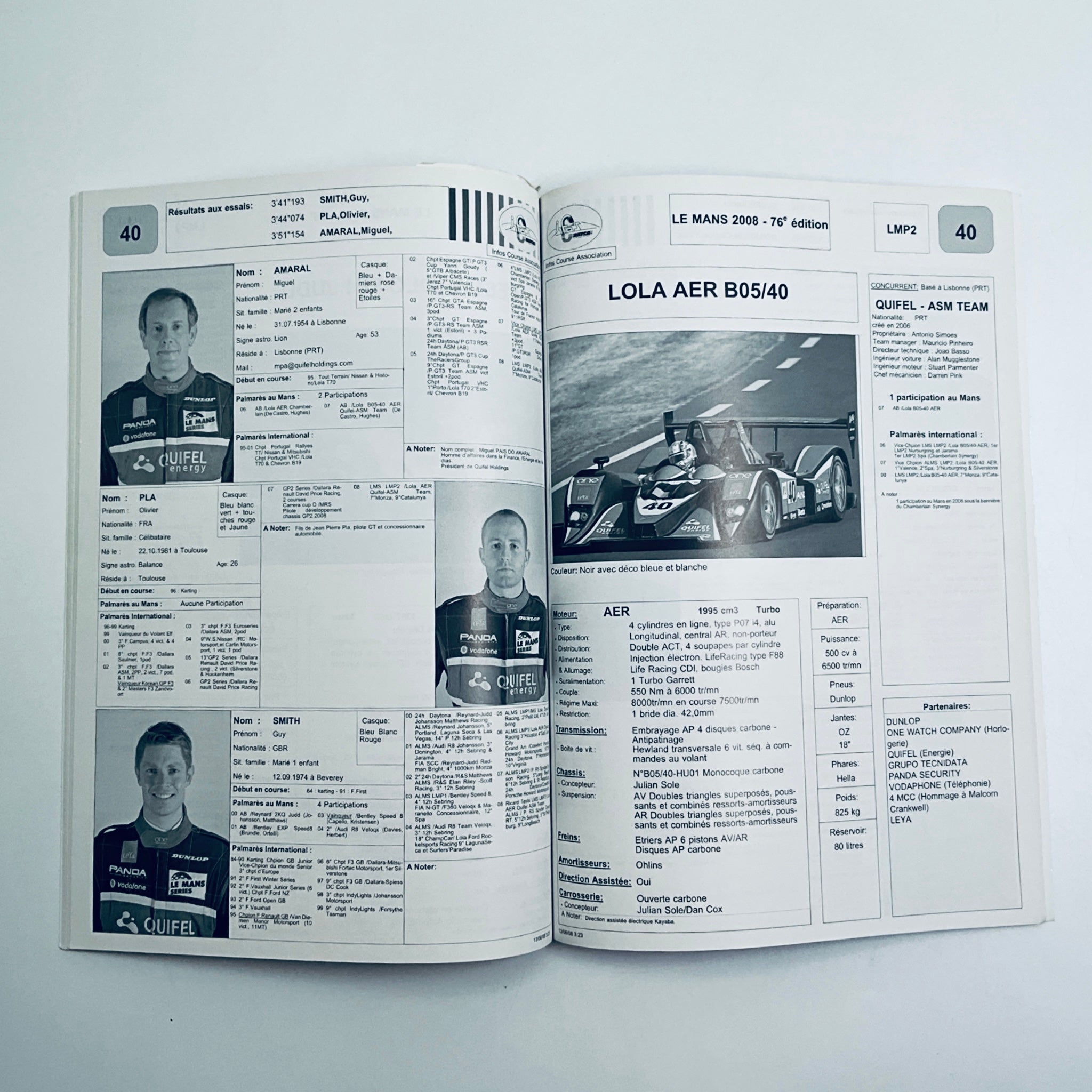 Official ACO Entry List Le Mans 24 Hour Race 2008 - Pit-Lane Motorsport