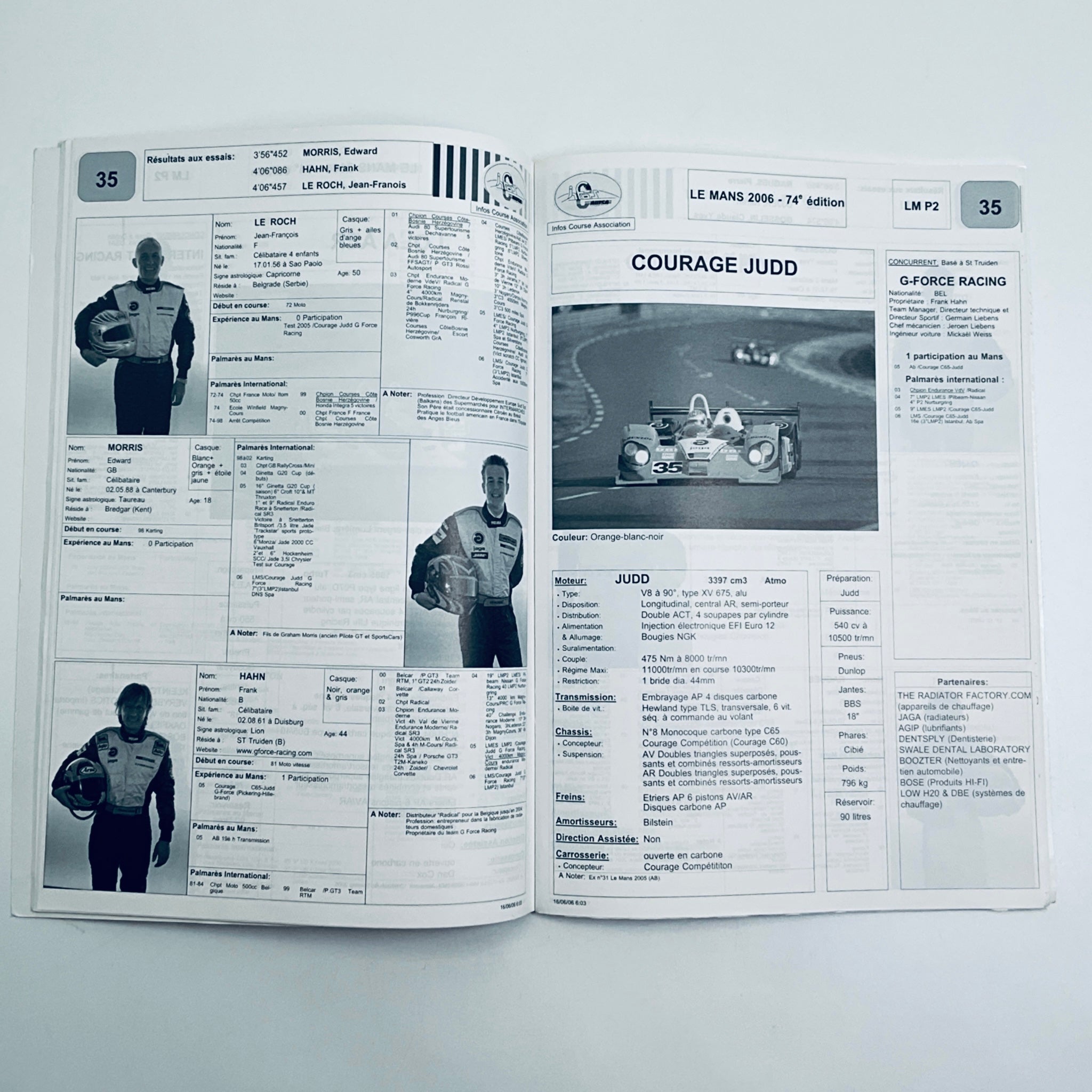 Official ACO Entry List Le Mans 24 Hour Race 2006 - Pit-Lane Motorsport