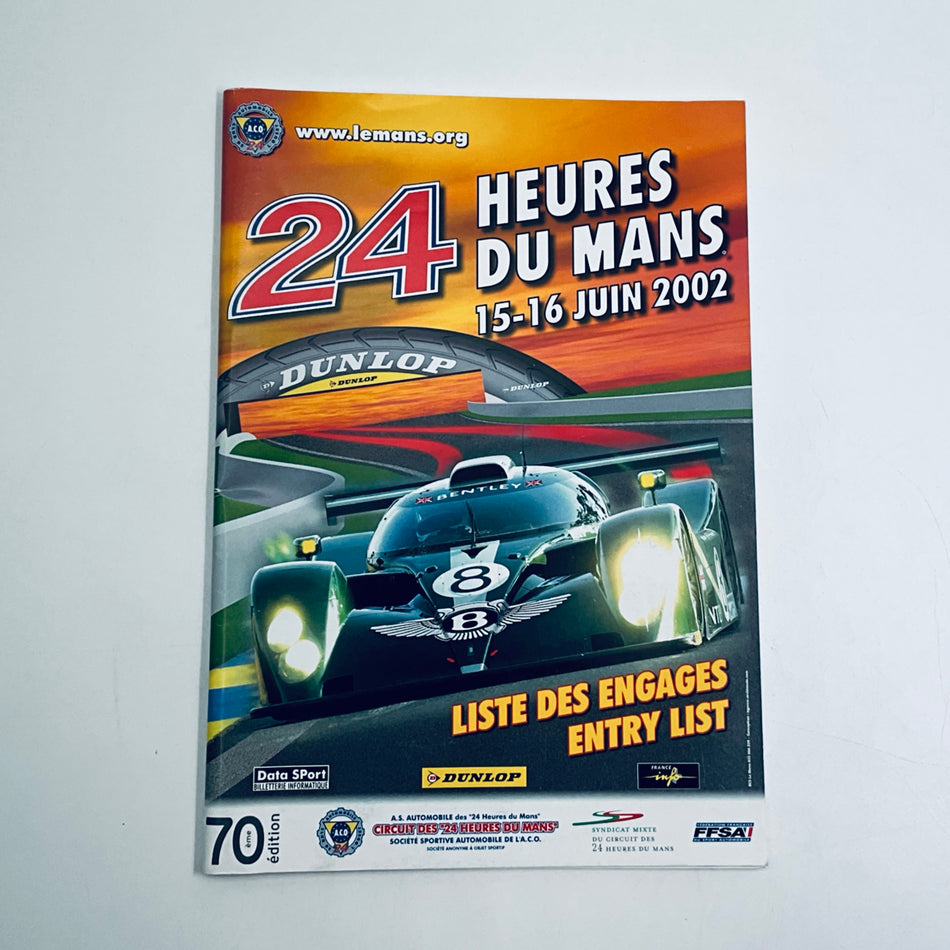 Official ACO Entry List Le Mans 24 Hour Race 2002 - Pit-Lane Motorsport