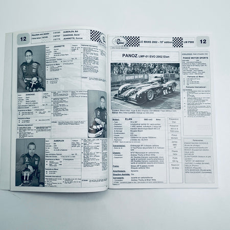 Official ACO Entry List Le Mans 24 Hour Race 2002 - Pit-Lane Motorsport