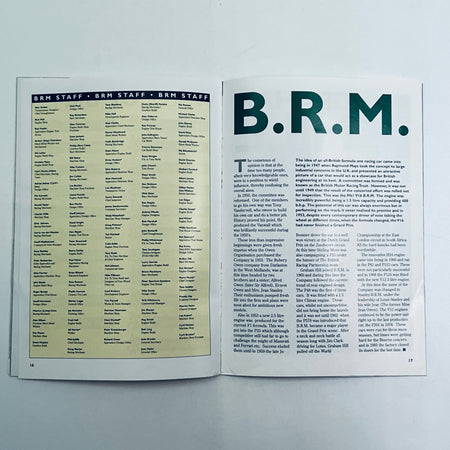 Official BRM Bourne Motor Racing Heritage Day Programme -1999 - Pit-Lane Motorsport