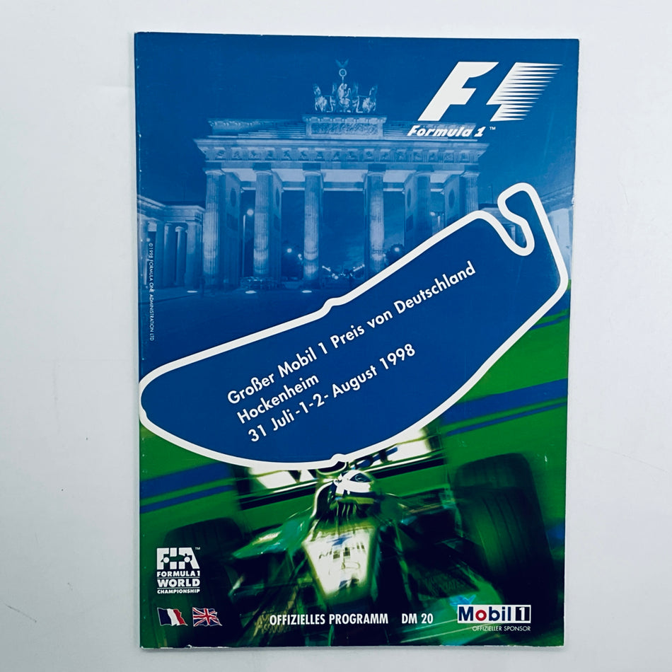 Official Silverstone FIA F1 British Grand Prix Programme -1998