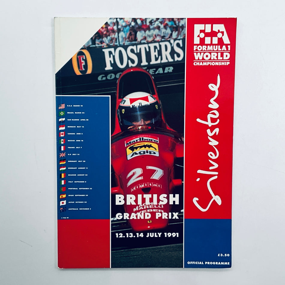 Official Silverstone FIA F1 British Grand Prix Programme -1991 - Pit-Lane Motorsport