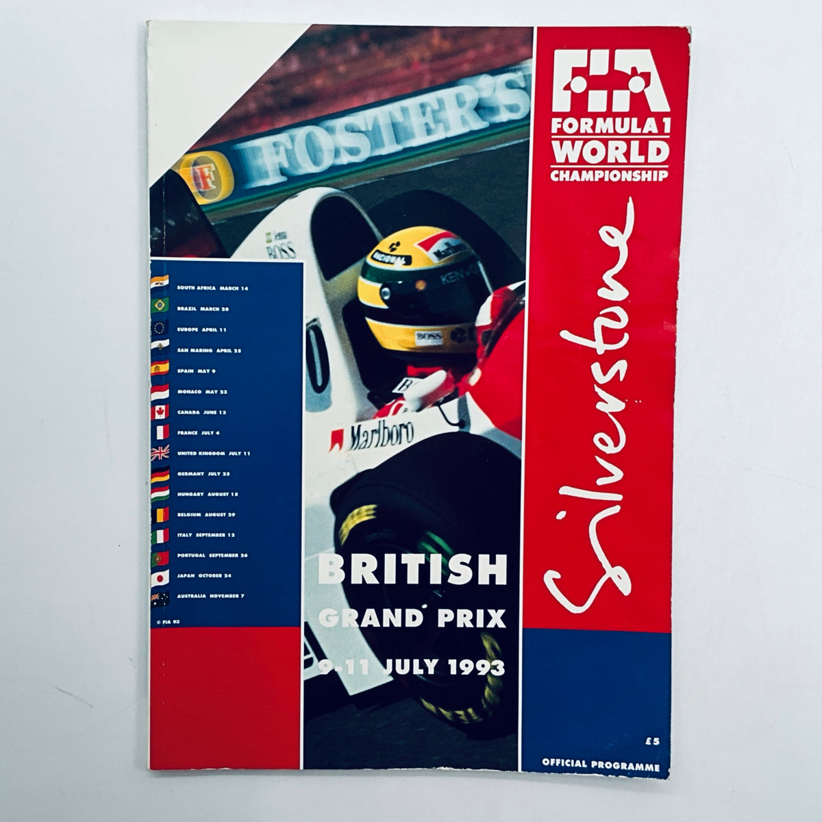 Official Silverstone FIA F1 British Grand Prix Programme -1993 - Pit-Lane Motorsport