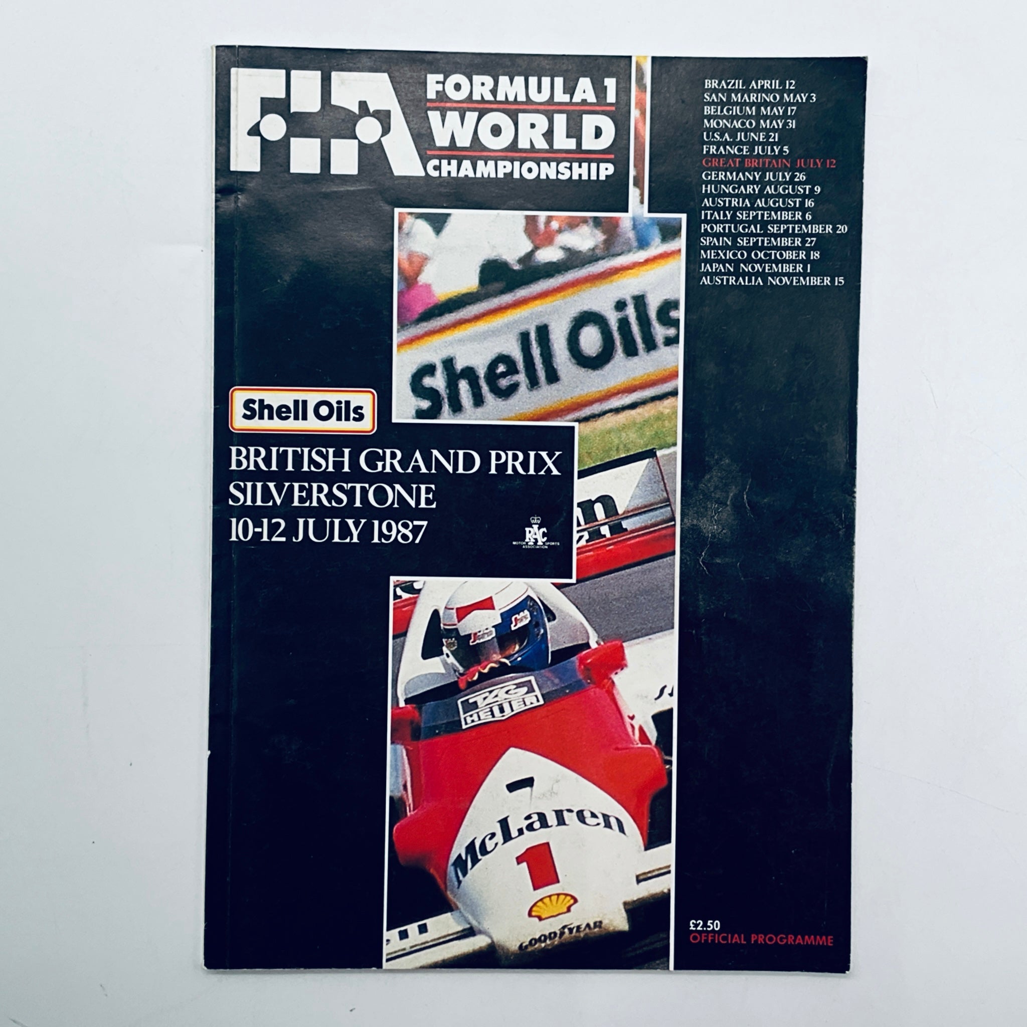 Official Silverstone FIA F1 British Grand Prix Programme -1987 - Pit-Lane Motorsport