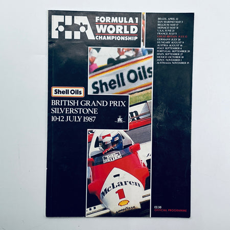 Official Silverstone FIA F1 British Grand Prix Programme -1987 - Pit-Lane Motorsport