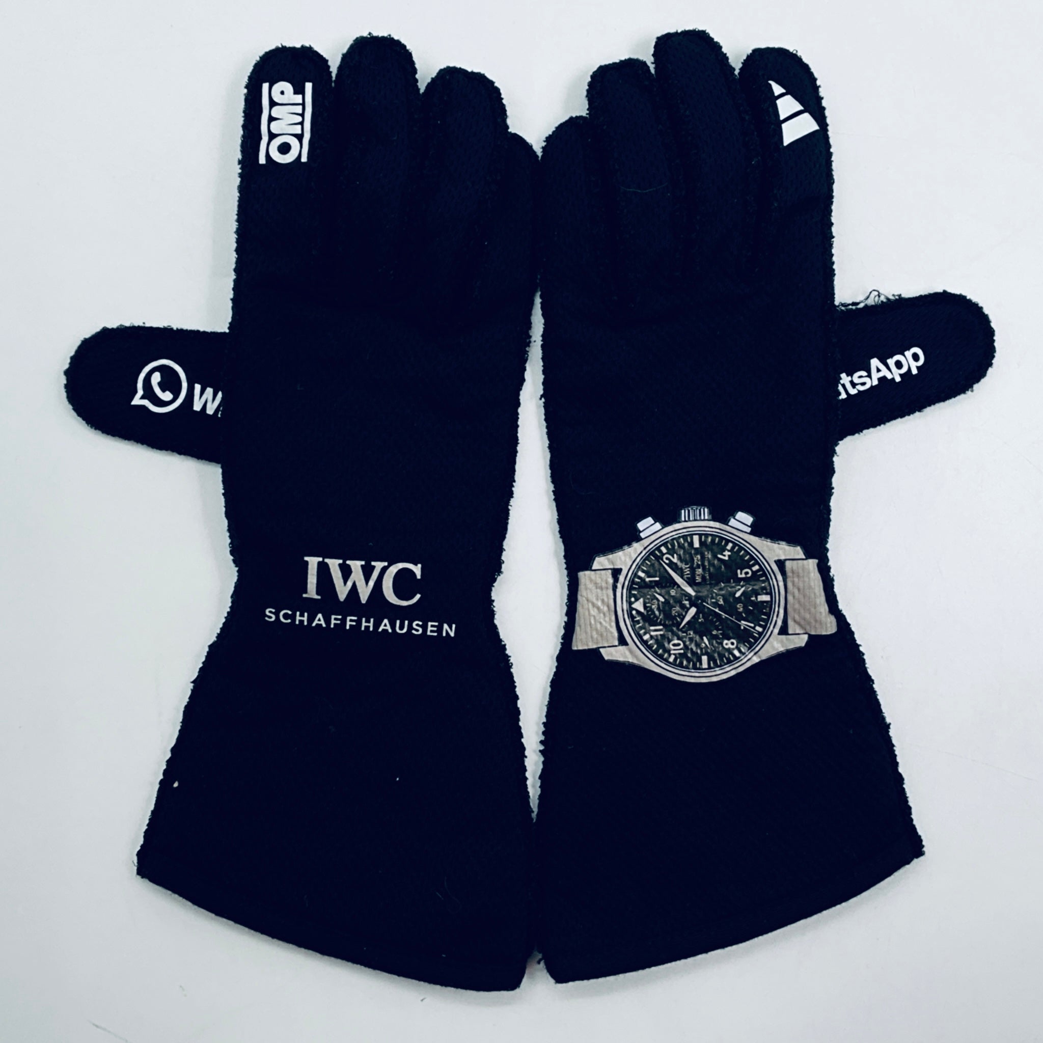 2025 Mercedes AMG Petronas F1 Team Frederik Vesti Used Race Gloves-OMP - Pit-Lane Motorsport