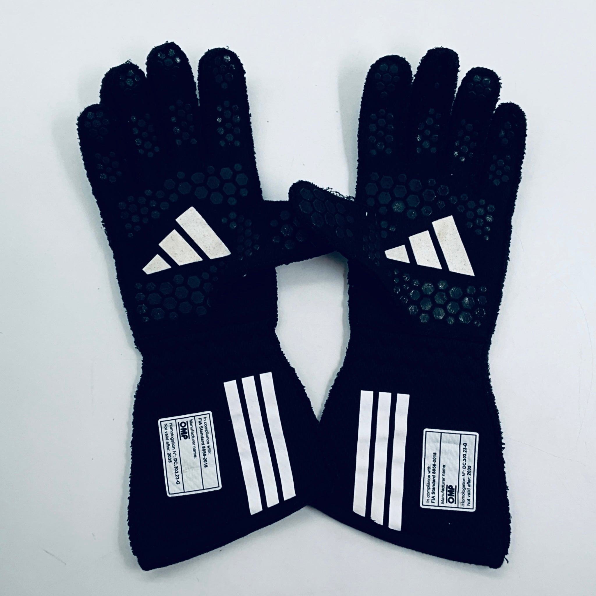 2025 Mercedes AMG Petronas F1 Team Frederik Vesti Used Race Gloves-OMP - Pit-Lane Motorsport