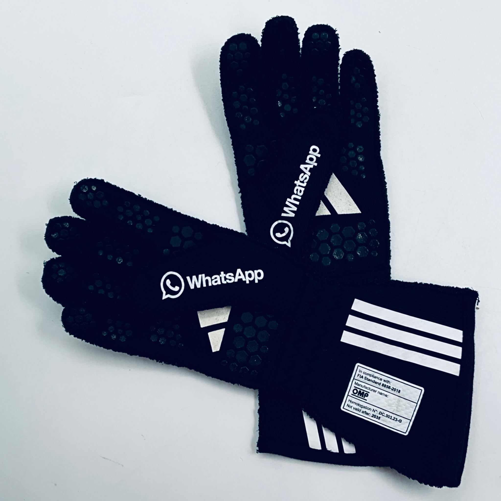 2025 Mercedes AMG Petronas F1 Team Frederik Vesti Used Race Gloves-OMP - Pit-Lane Motorsport