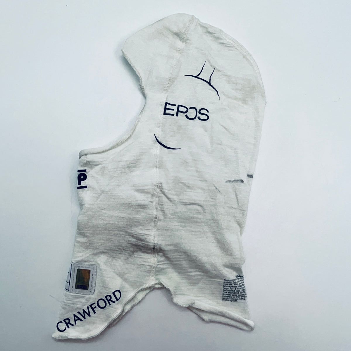Jak Crawford 2024 Season Used Aston Martin Aramco Formula One Team Balaclava - Pit-Lane Motorsport