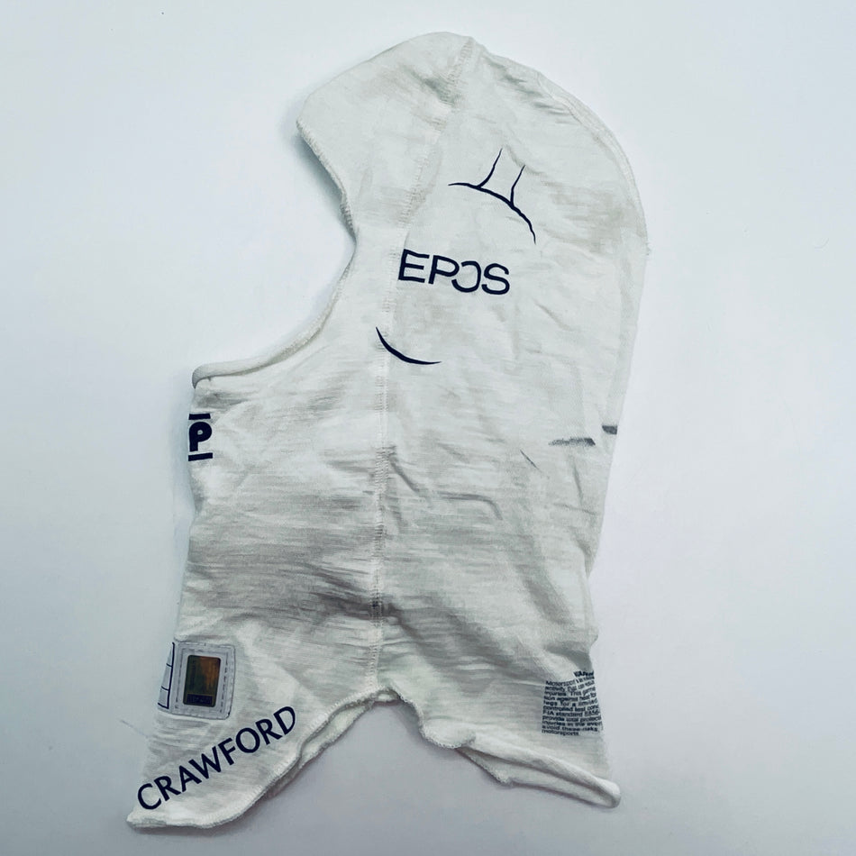 Jak Crawford 2024 Season Used Aston Martin Aramco Formula One Team Balaclava - Pit-Lane Motorsport