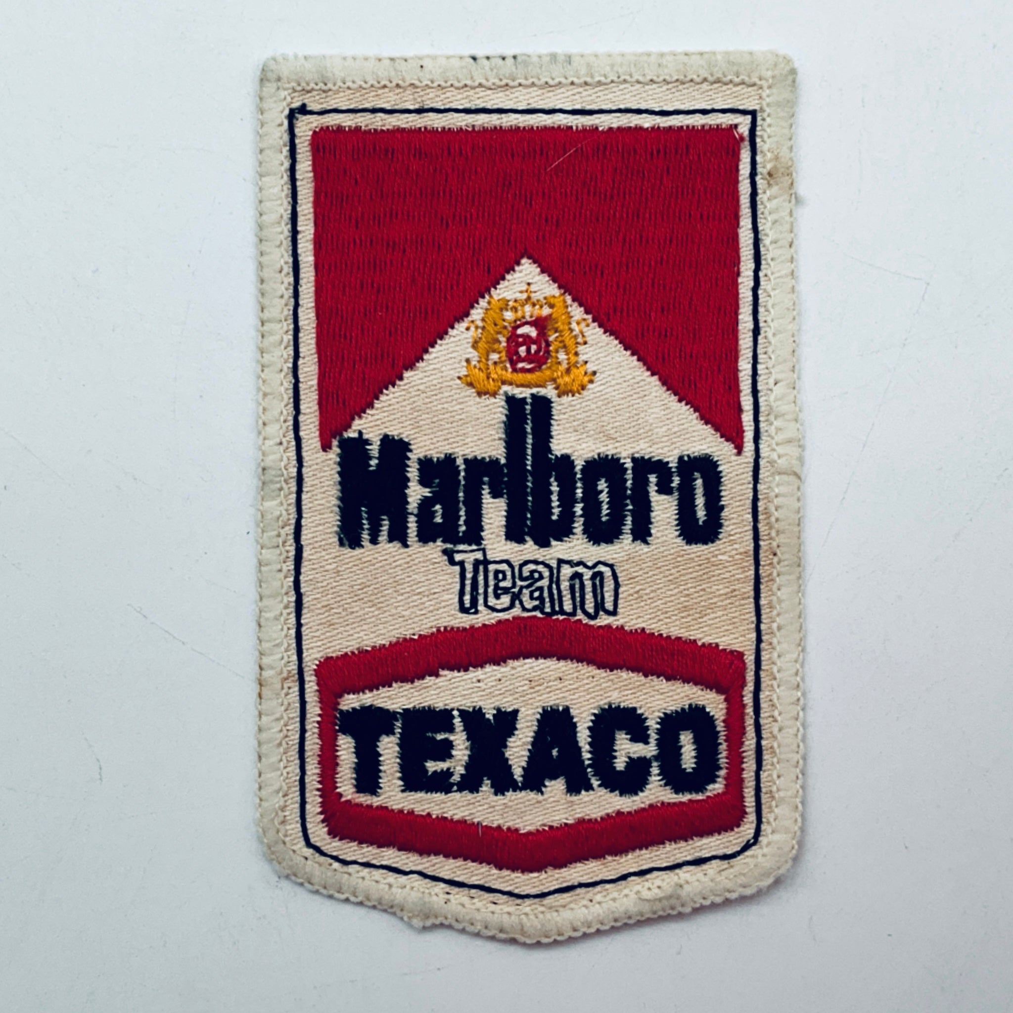 Origional 1970's McLaren Marlboro Team Texaco F1 Team Embraided Team Patch - Pit-Lane Motorsport