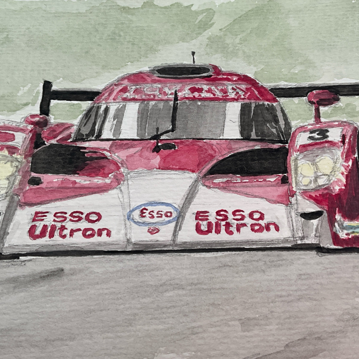 Aneta Wieliczko Origional Water Colour Toyota GT One Le Mans 1999 - Pit-Lane Motorsport
