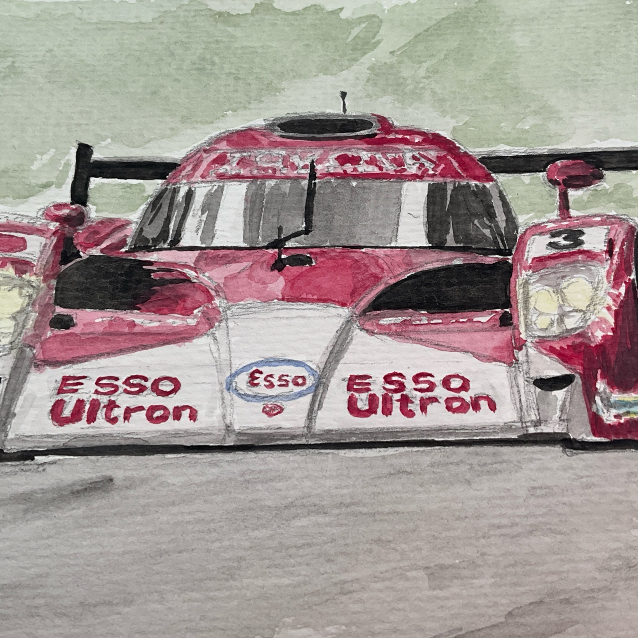 Aneta Wieliczko Origional Water Colour Toyota GT One Le Mans 1999 - Pit-Lane Motorsport