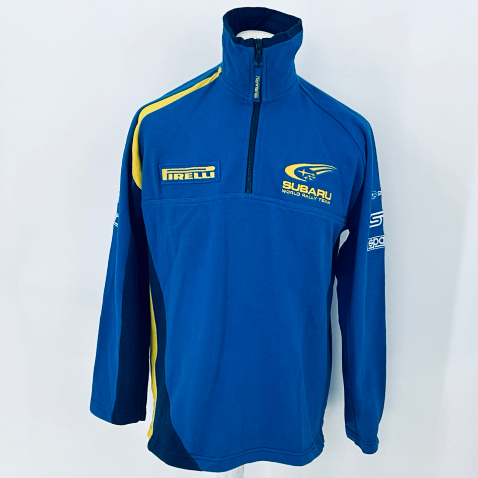 Subaru 555 World Rally Championship Team 1/4 Zip Sweatshirt—Team Issued - Pit-Lane Motorsport