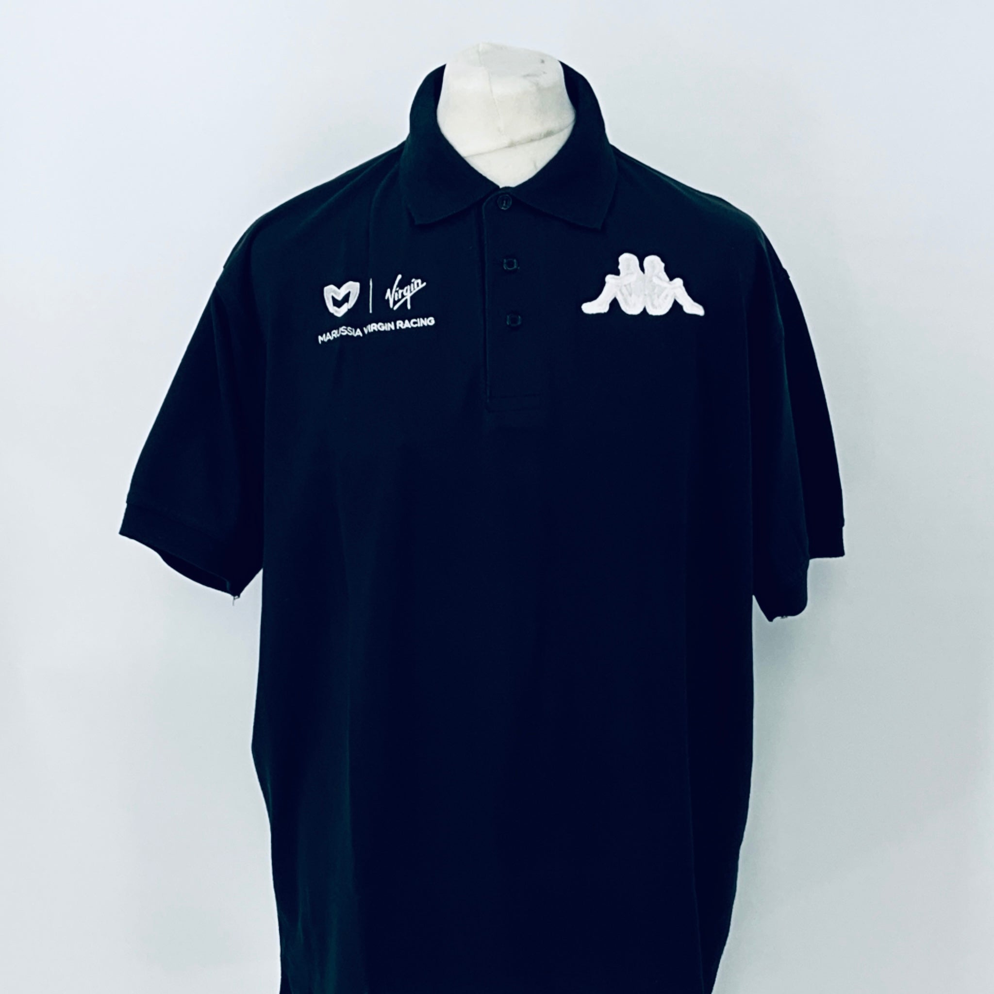 2011 Virgin-Marussia Racing F1 Team Kappa Team Issued Polo Shirt-Black - Pit-Lane Motorsport