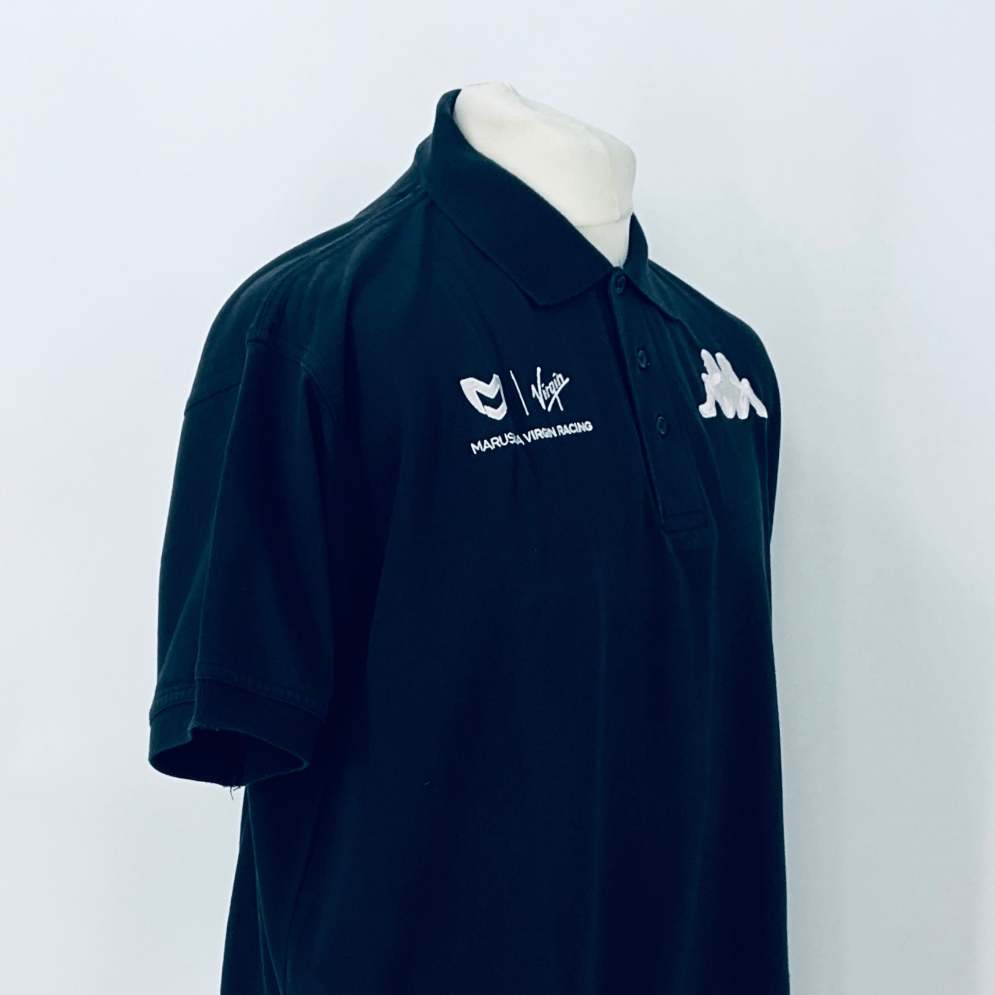 2011 Virgin-Marussia Racing F1 Team Kappa Team Issued Polo Shirt-Black - Pit-Lane Motorsport
