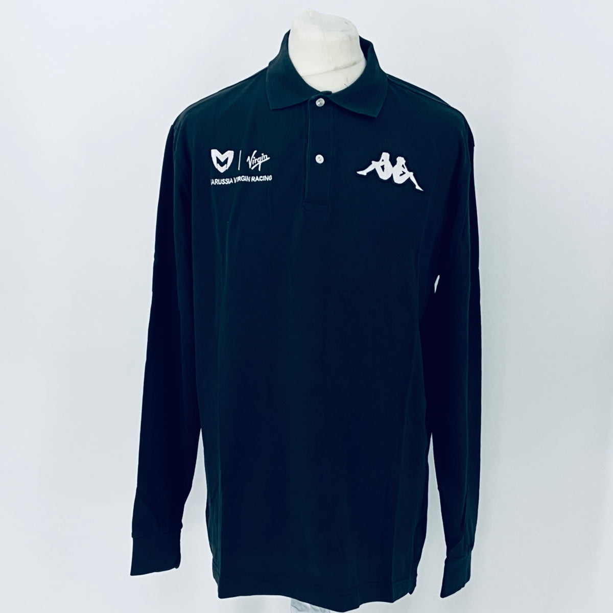 2011 Virgin-Marussia Racing F1 Team Kappa Team Issued Long Sleeved Polo Shirt-Grey - Pit-Lane Motorsport