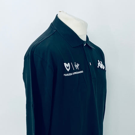 2011 Virgin-Marussia Racing F1 Team Kappa Team Issued Long Sleeved Polo Shirt-Grey - Pit-Lane Motorsport