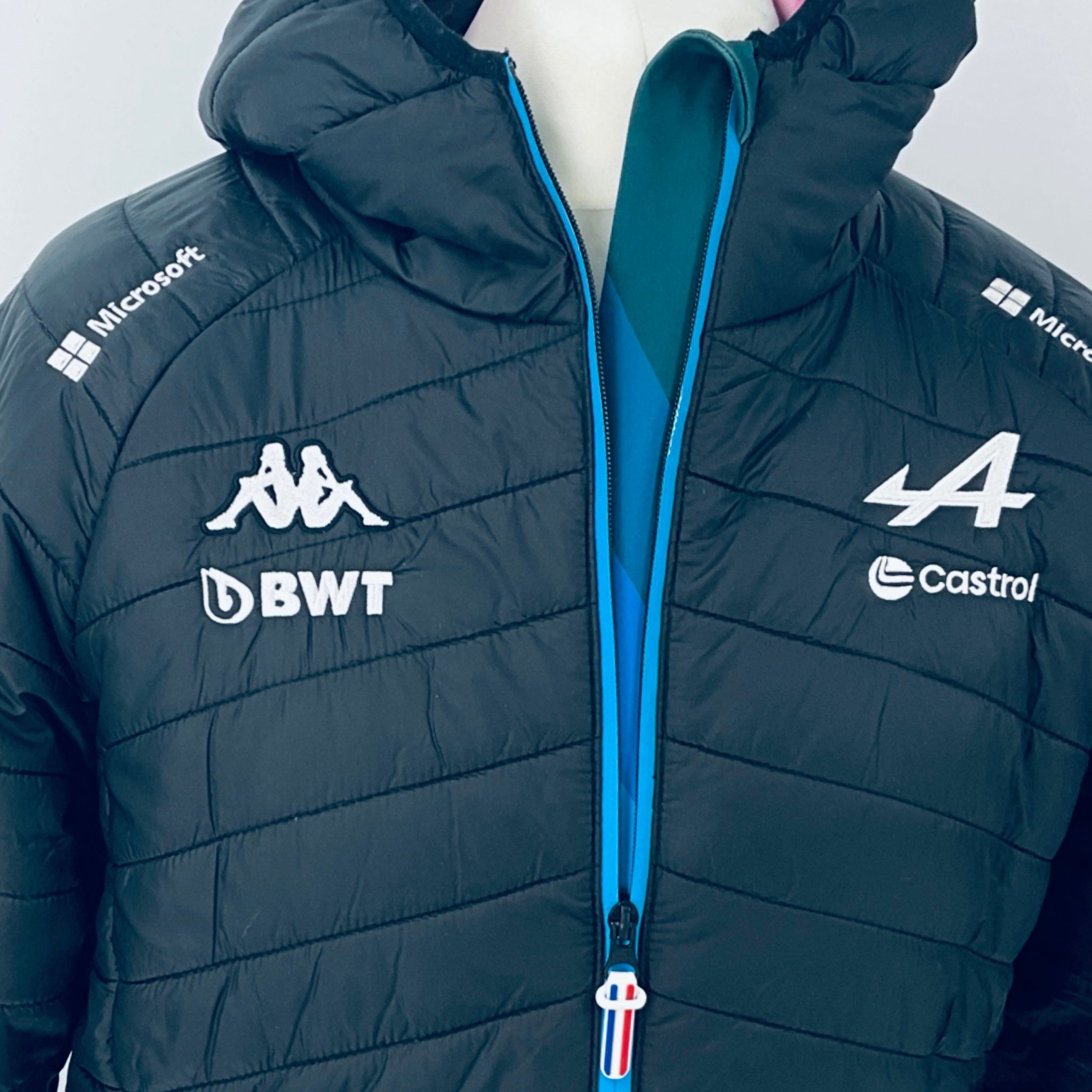 2024 BWT Alpine F1 Team Kappa Pit Crew Team Issue Race Day Hooded Quilted Jacket -Ex Mechanic - Pit-Lane Motorsport