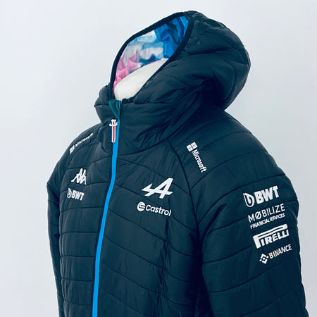 2024 BWT Alpine F1 Team Kappa Pit Crew Team Issue Race Day Hooded Quilted Jacket -Ex Mechanic - Pit-Lane Motorsport