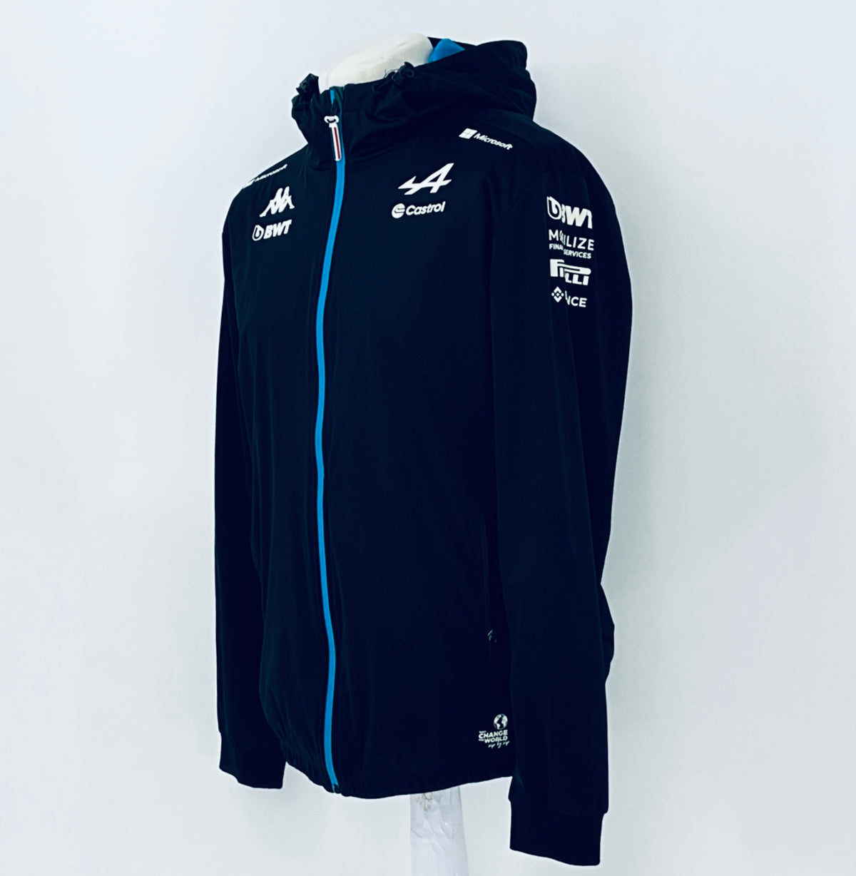 2024 BWT Alpine F1 Team Kappa Pit Crew Team Issue Race Day Hooded Rain Jacket Ex Mechanic - Pit-Lane Motorsport