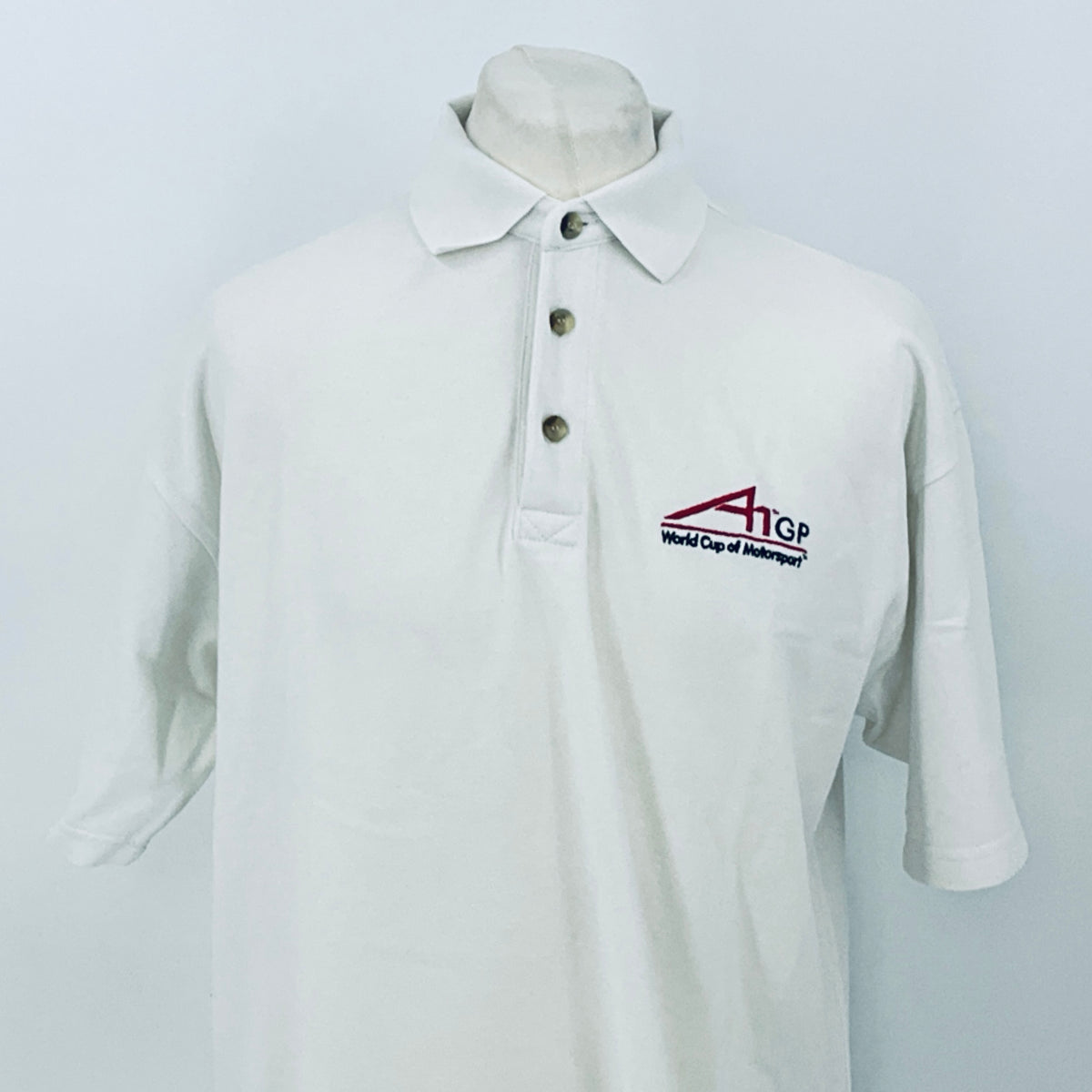 A1GP World Cup Of Motorsport Series Team Issued Polo Shirt-White - Pit-Lane Motorsport