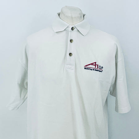 A1GP World Cup Of Motorsport Series Team Issued Polo Shirt-White - Pit-Lane Motorsport