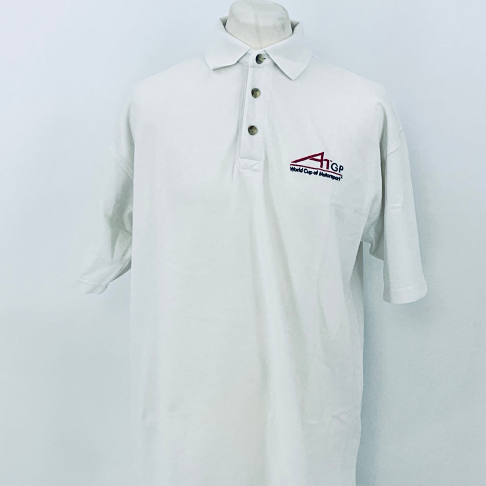 A1GP World Cup Of Motorsport Series Team Issued Polo Shirt-White - Pit-Lane Motorsport