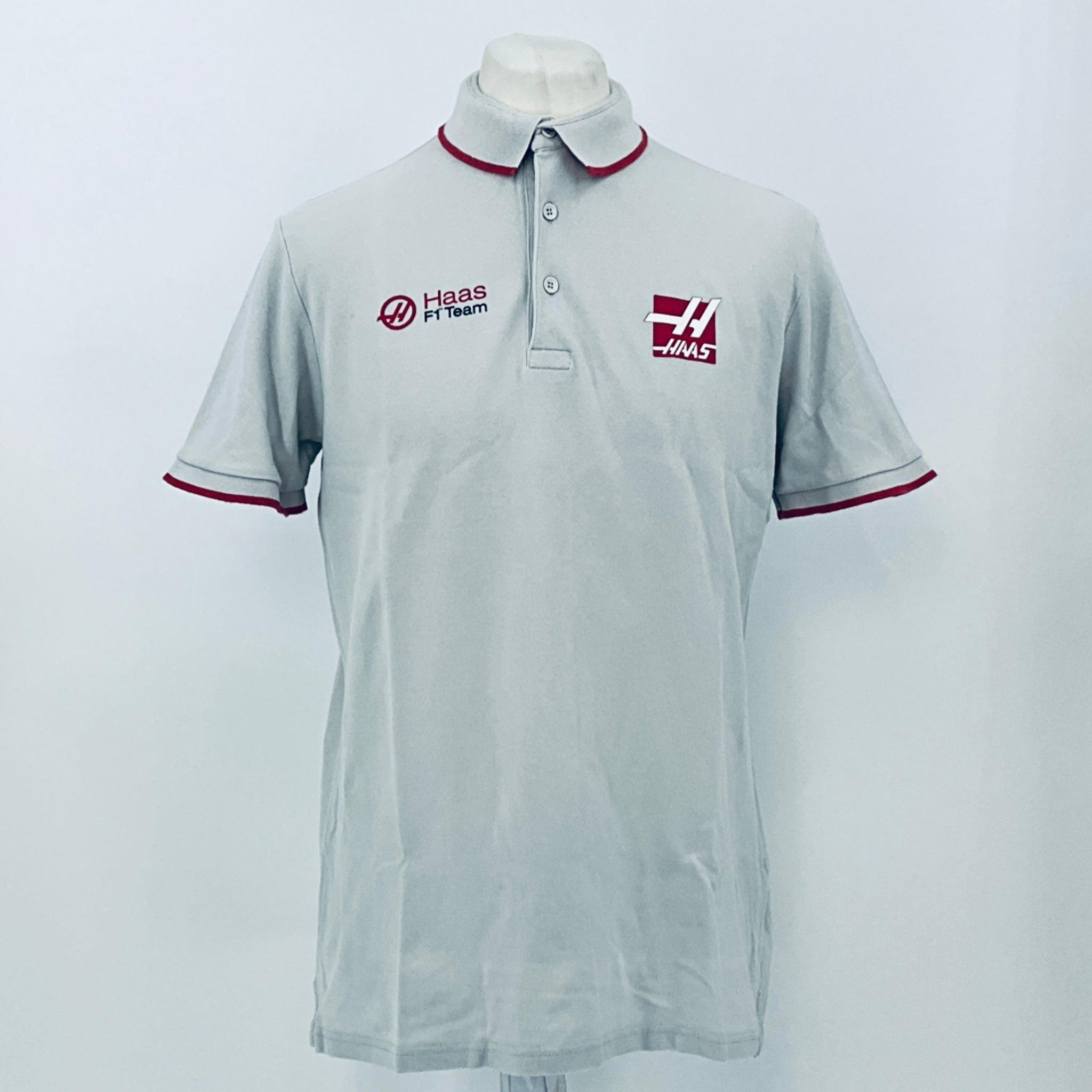 Haas F1 Team By Branded Of London Team Issue Polo Shirt-Grey - Pit-Lane Motorsport