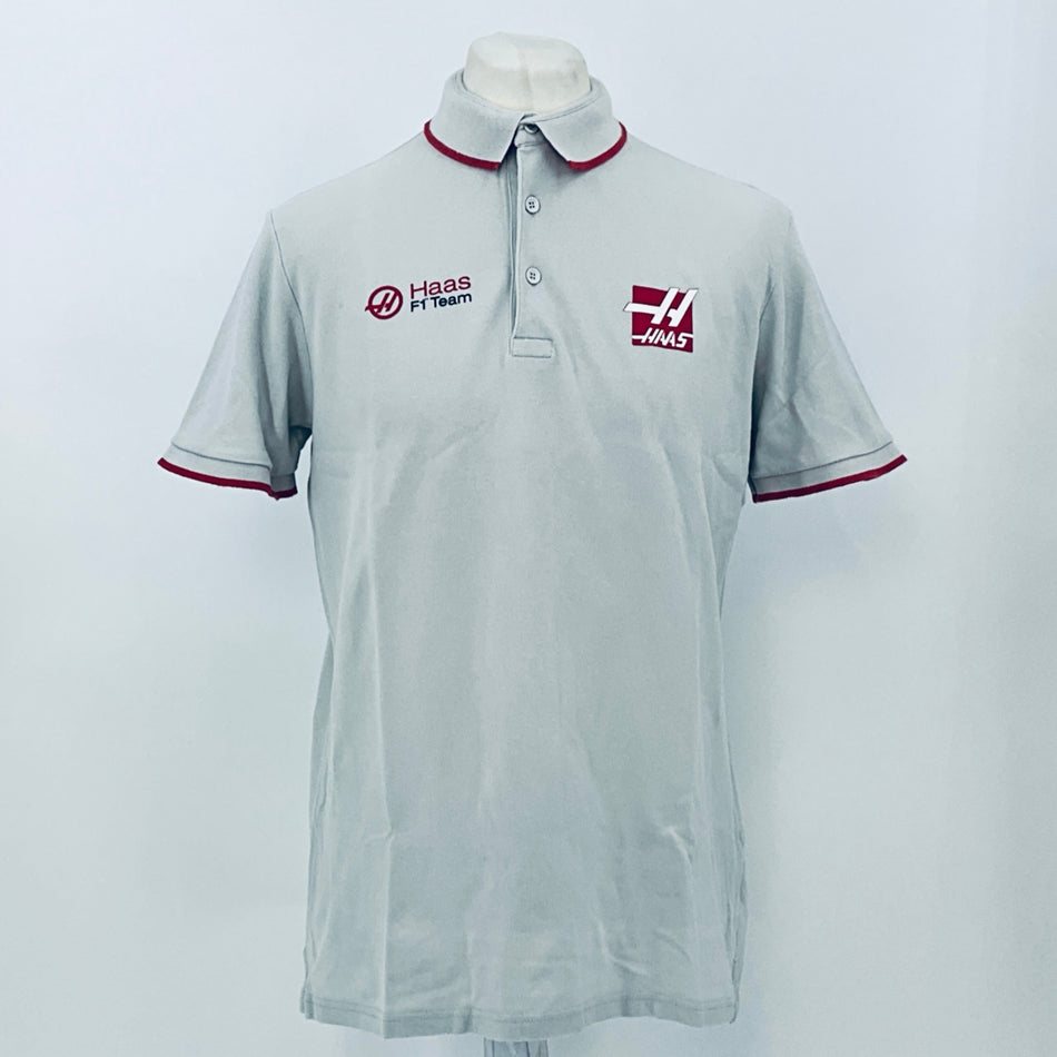 Haas F1 Team By Branded Of London Team Issue Polo Shirt-Grey - Pit-Lane Motorsport
