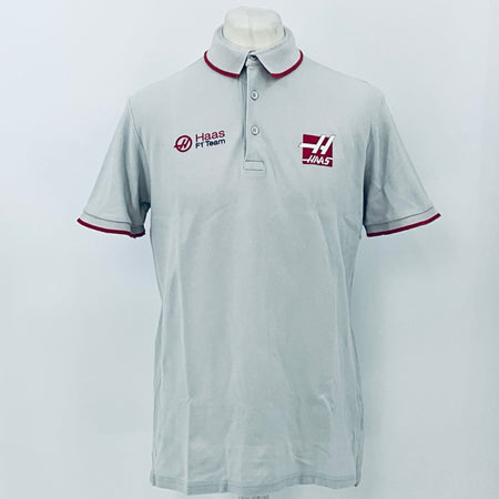 Haas F1 Team By Branded Of London Team Issue Polo Shirt-Grey - Pit-Lane Motorsport