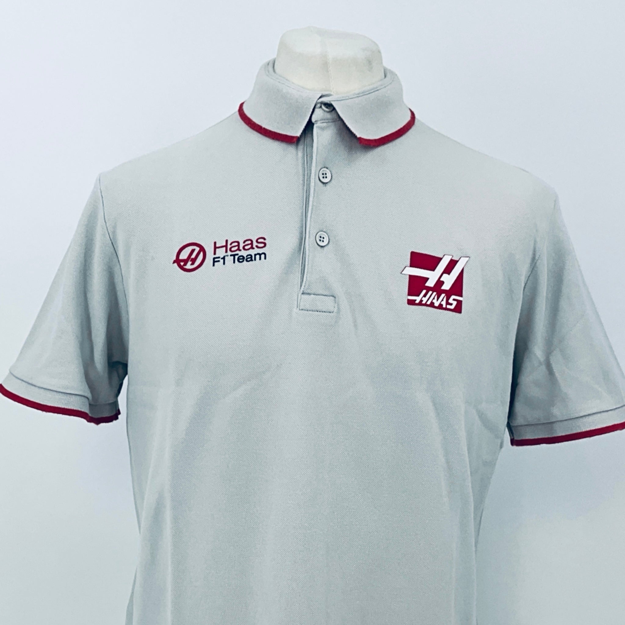 Haas F1 Team By Branded Of London Team Issue Polo Shirt-Grey - Pit-Lane Motorsport