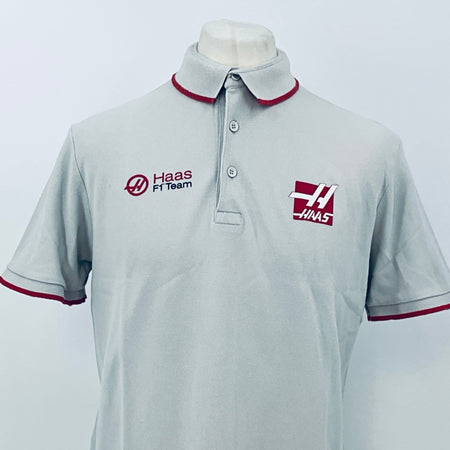 Haas F1 Team By Branded Of London Team Issue Polo Shirt-Grey - Pit-Lane Motorsport