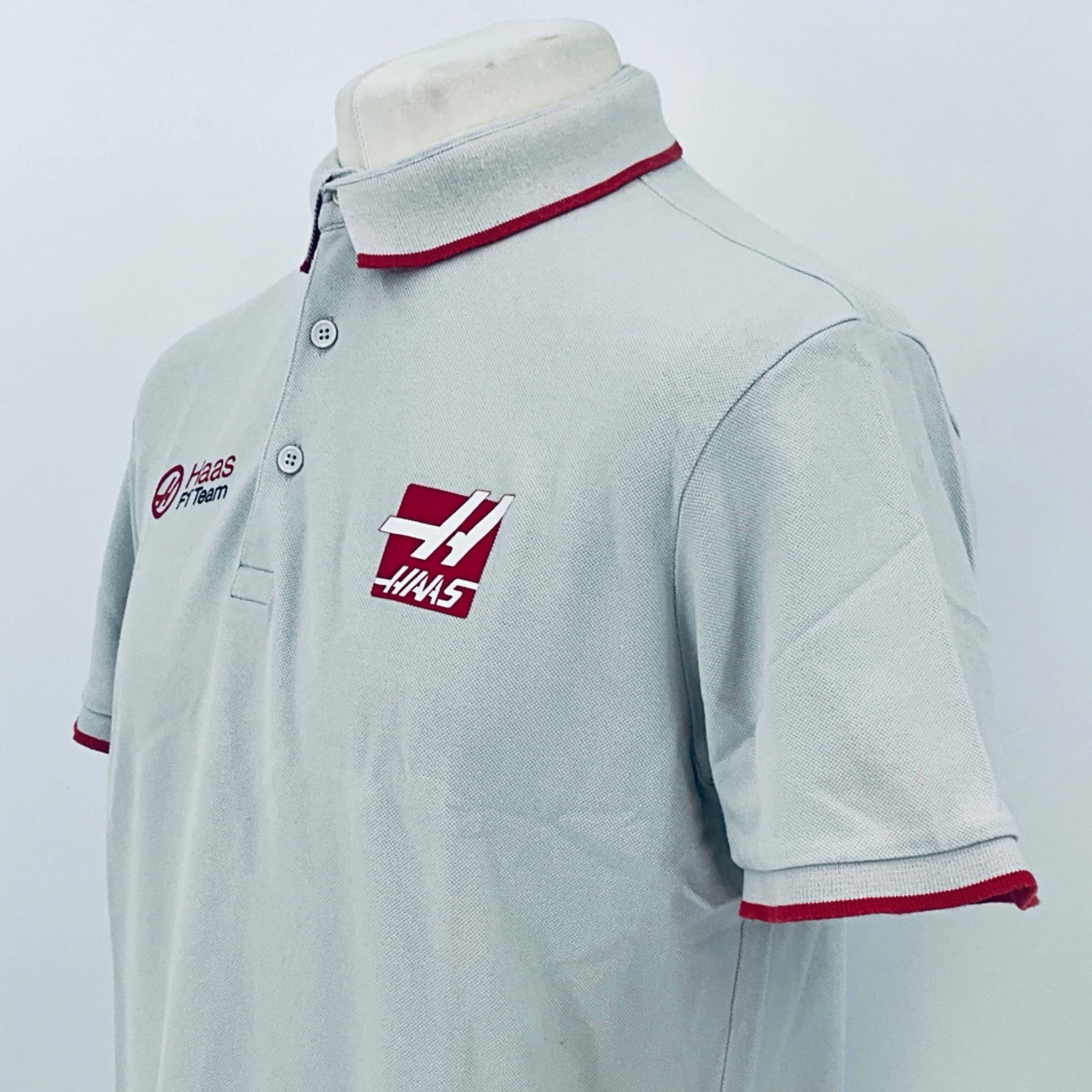 Haas F1 Team By Branded Of London Team Issue Polo Shirt-Grey - Pit-Lane Motorsport
