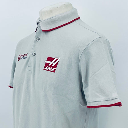 Haas F1 Team By Branded Of London Team Issue Polo Shirt-Grey - Pit-Lane Motorsport